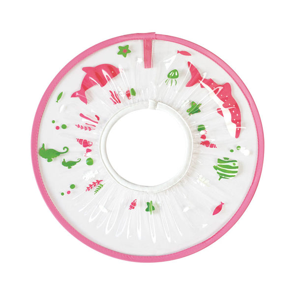 お顔がよく見えるシャンプーハット　PK　お湯やシャンプーが顔にかからない透明素材のシャンプーハット